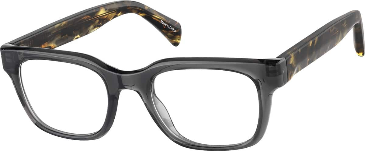 Angle view of Rectangle Glasses 4476812 in Gray