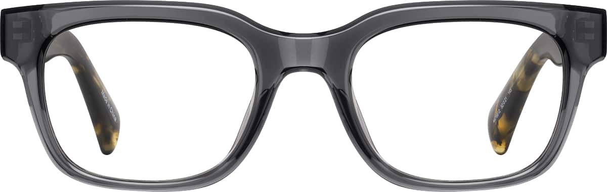 Front view of Rectangle Glasses 4476812 in Gray