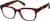 Angle view of Rectangle Glasses 4476815 in Brown thumbnail