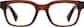 Front view of Rectangle Glasses 4476815 in Brown thumbnail
