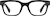 Front view of Rectangle Glasses 4476821 in Black thumbnail