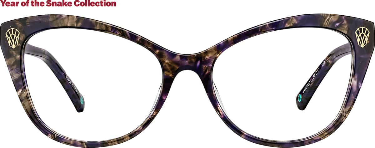 Front view of Opulence 4478039 in Purple Tortoiseshell