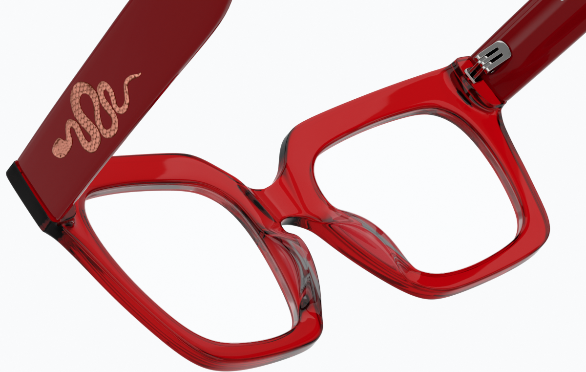 See-through view of Golden Horizon Glasses 4478618 in Red thumbnail