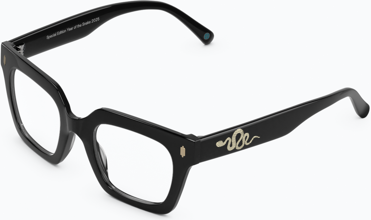 Angle view of Golden Horizon Glasses 4478621 in Black thumbnail