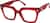Angle view of Square Glasses 4478818 in Red thumbnail