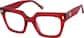 Angle view of Square Glasses 4478818 in Red thumbnail