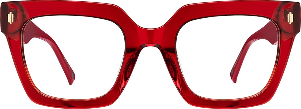 Front view of Square Glasses 4478818 in Red