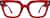 Front view of Square Glasses 4478818 in Red thumbnail