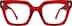 Square Glasses 4478818 in Red
