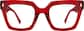 Front view of Square Glasses 4478818 in Red thumbnail