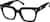 Angle view of Square Glasses 4478821 in Black thumbnail