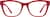 Front view of Cat-Eye Glasses 4478918 in Red thumbnail