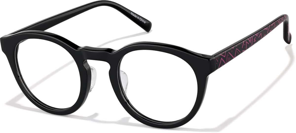 Angle view of Round Glasses 4479021 in Black