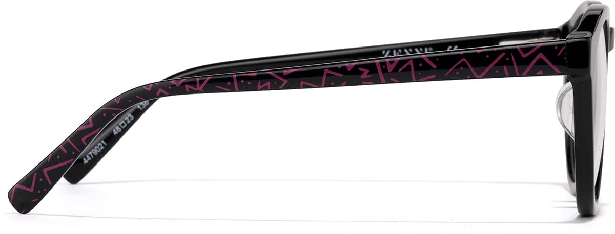 Side view of Round Glasses 4479021 in Black