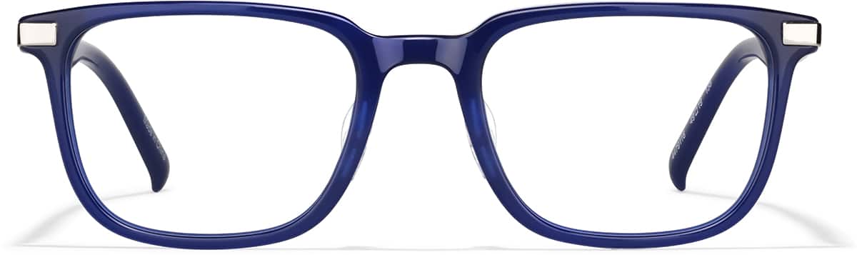 Front view of Rectangle Glasses 4479116 in Blue