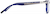 Side view of Rectangle Glasses 4479116 in Blue thumbnail