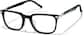 Angle view of Rectangle Glasses 4479121 in Black thumbnail