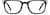 Front view of Rectangle Glasses 4479121 in Black thumbnail