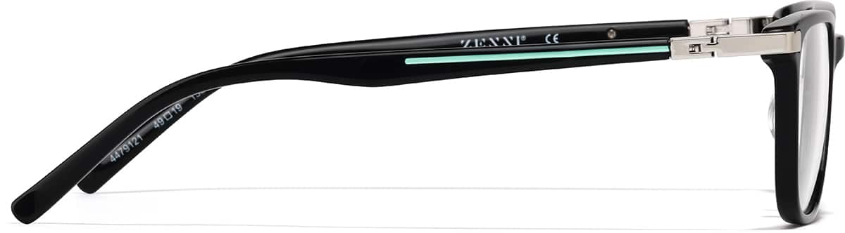 Side view of Rectangle Glasses 4479121 in Black