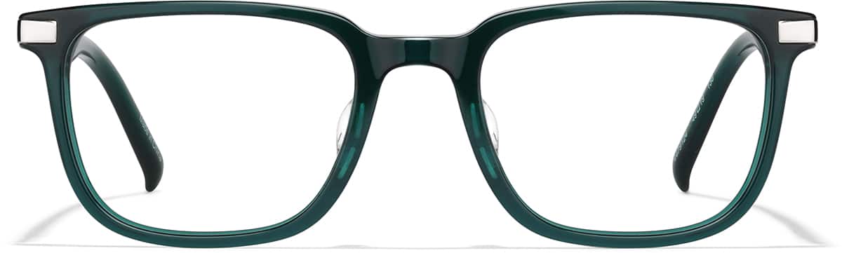 Front view of Rectangle Glasses 4479124 in Green