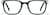 Front view of Rectangle Glasses 4479124 in Green thumbnail