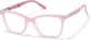 Angle view of Cat-Eye Glasses 4479219 in Pink thumbnail