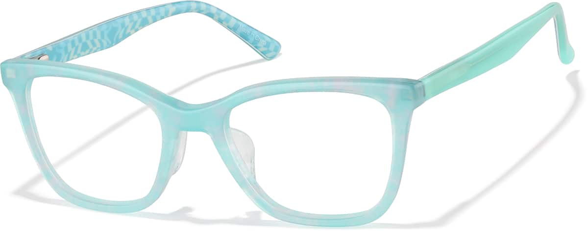 Angle view of Cat-Eye Glasses 4479224 in Green