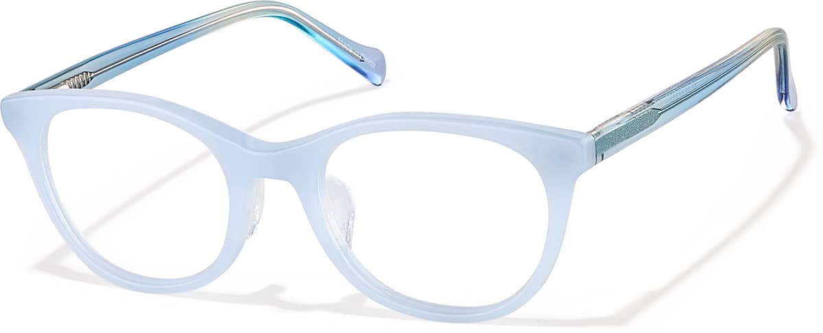 Angle view of Cat-Eye Glasses 4479316 in Blue