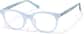 Angle view of Cat-Eye Glasses 4479316 in Blue thumbnail