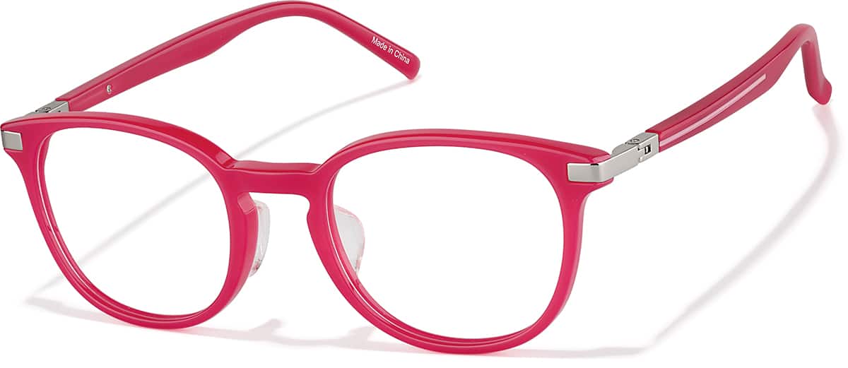 Angle view of Square Glasses 4479418 in Red