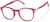 Angle view of Square Glasses 4479418 in Red thumbnail