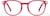 Front view of Square Glasses 4479418 in Red thumbnail