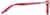 Side view of Square Glasses 4479418 in Red thumbnail