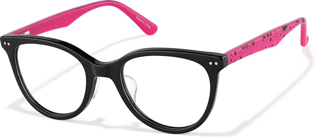 Angle view of Cat-Eye Glasses 4479521 in Black