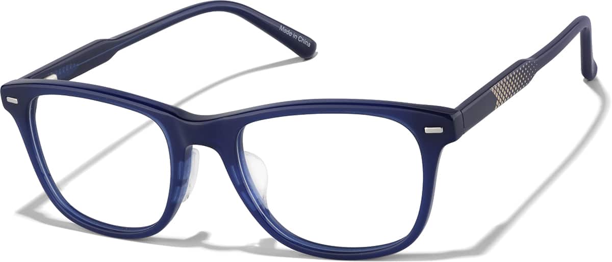 Angle view of Square Glasses 4479616 in Blue