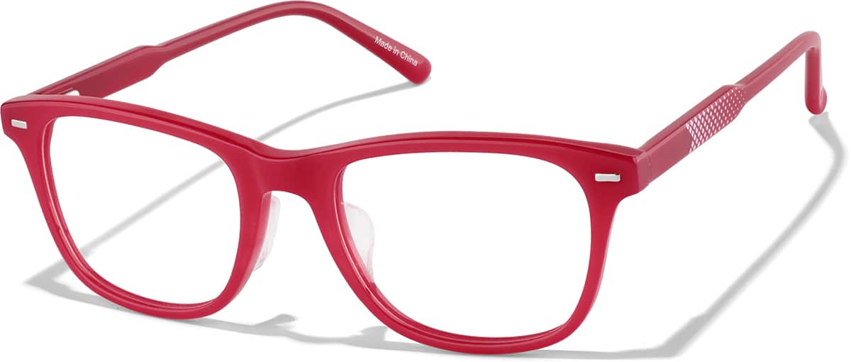 Angle view of Square Glasses 4479618 in Red