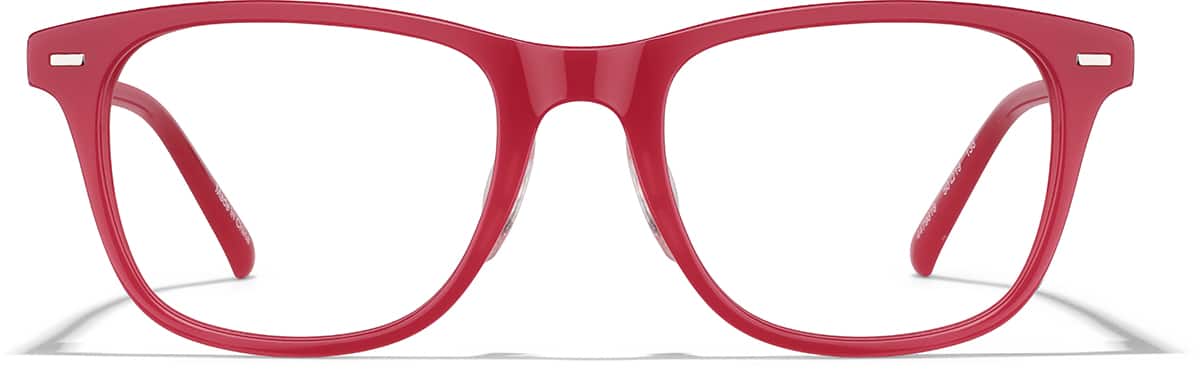 Front view of Square Glasses 4479618 in Red