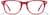 Front view of Square Glasses 4479618 in Red thumbnail
