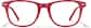 Front view of Square Glasses 4479618 in Red thumbnail