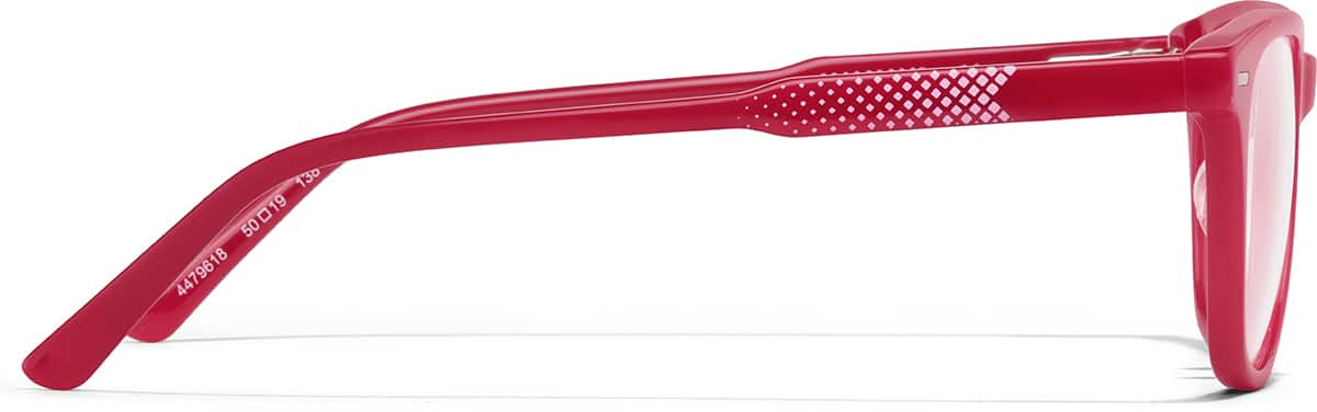 Side view of Square Glasses 4479618 in Red