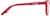 Side view of Square Glasses 4479618 in Red thumbnail