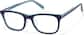 Angle view of Rectangle Glasses 4479716 in Blue thumbnail