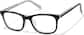 Angle view of Rectangle Glasses 4479721 in Black thumbnail