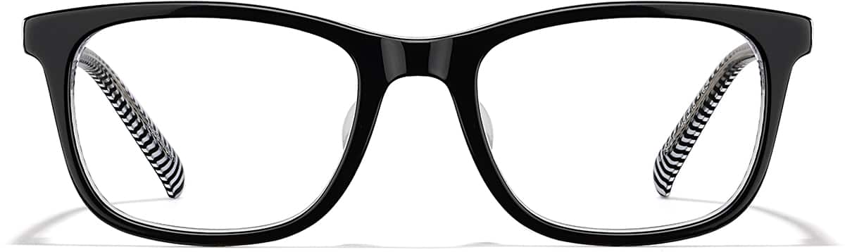 Front view of Rectangle Glasses 4479721 in Black