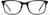 Front view of Rectangle Glasses 4479721 in Black thumbnail