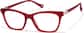 Angle view of Rectangle Glasses 4481518 in Transparent Red thumbnail