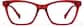 Front view of Rectangle Glasses 4481518 in Transparent Red thumbnail