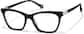 Angle view of Rectangle Glasses 4481521 in Black thumbnail