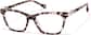 Angle view of Rectangle Glasses 4481535 in Pink Tortoiseshell thumbnail