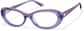 Angle view of Oval Glasses 4481617 in Transparent Purple thumbnail